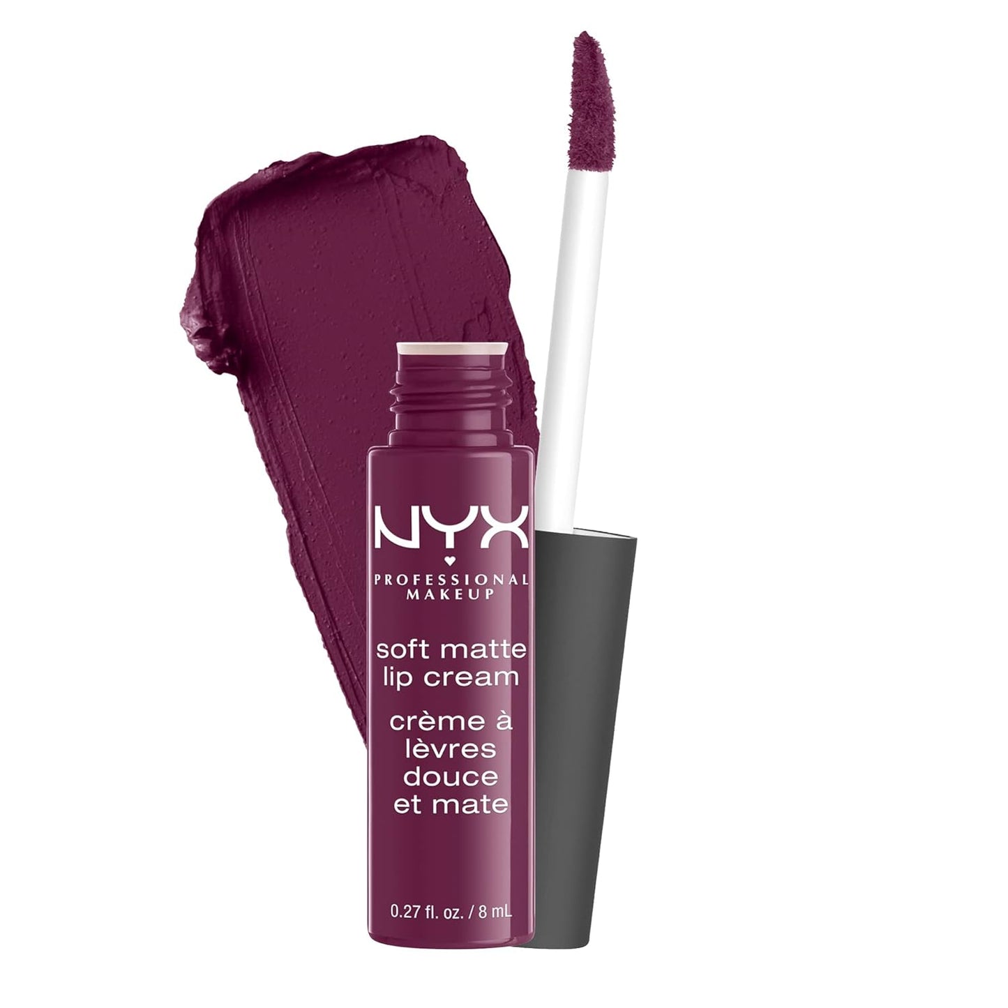 NY Soft Matte Lip Cream, Lightweight Liquid Lipstick - Transylvania (Matte Deep Violet SMLC21)