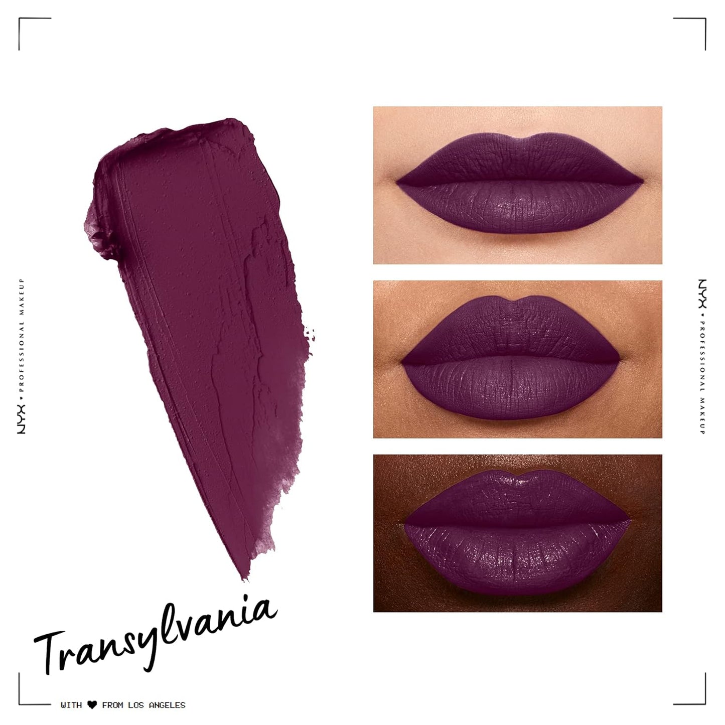 NY Soft Matte Lip Cream, Lightweight Liquid Lipstick - Transylvania (Matte Deep Violet SMLC21)