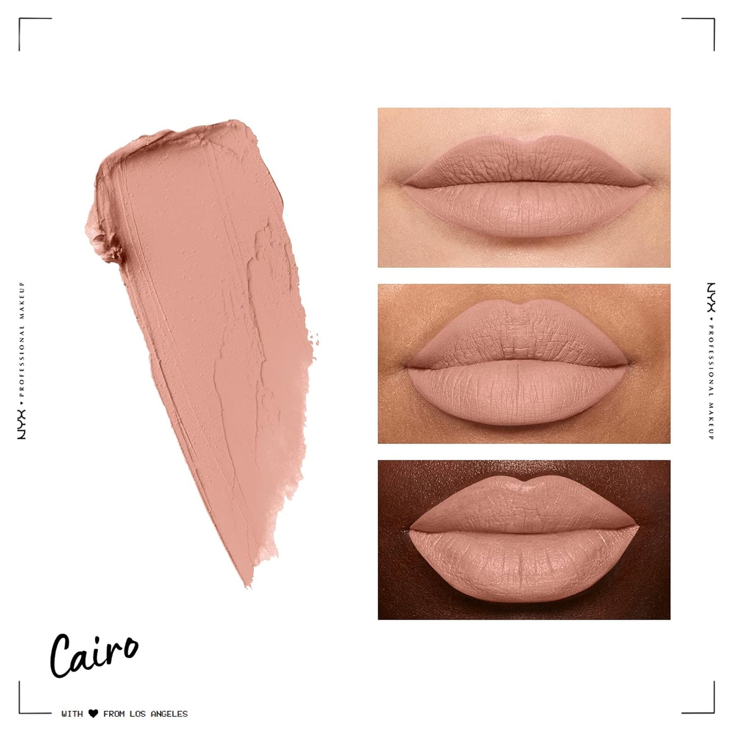 NYX Soft Matte Lip Cream, Lightweight Liquid Lipstick - Cairo (Matte Pure Nude SMLC16)