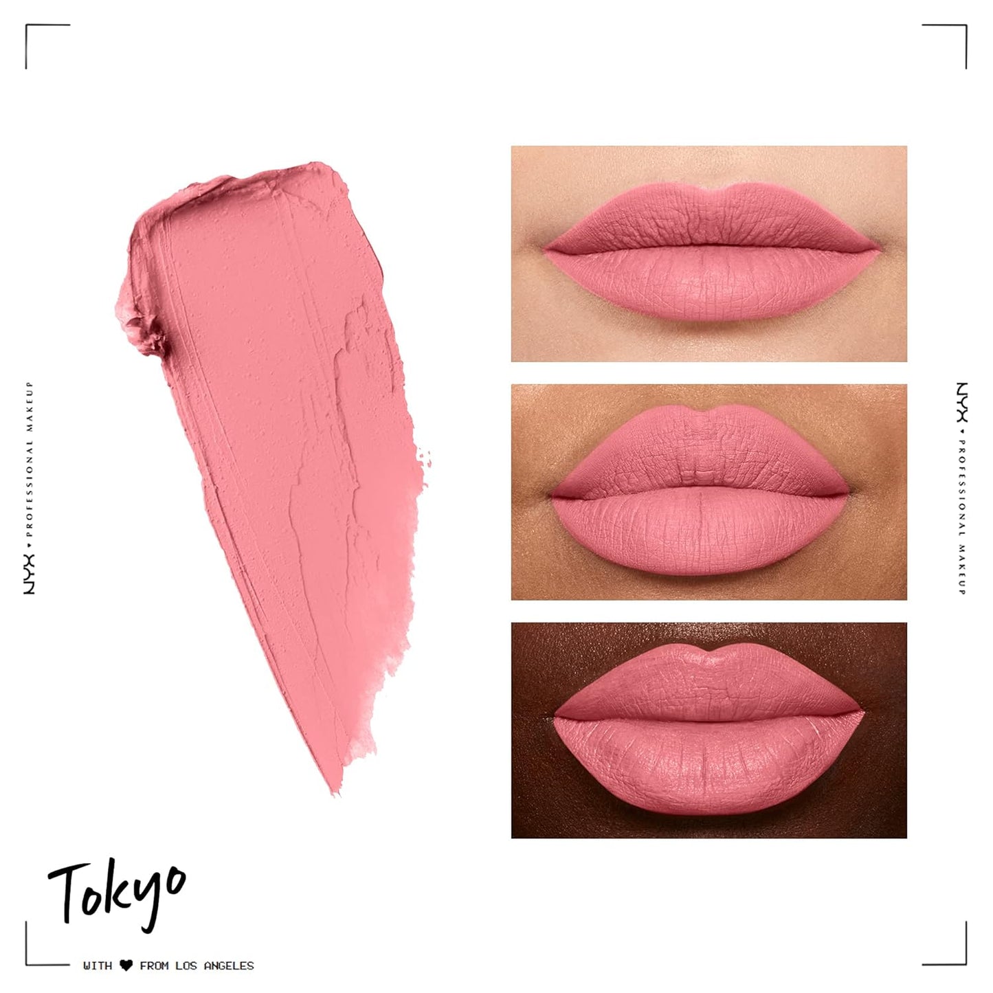 NYX Soft Matte Lip Cream, Lightweight Liquid Lipstick - Tokyo (Bubblegum Pink SMLC03)