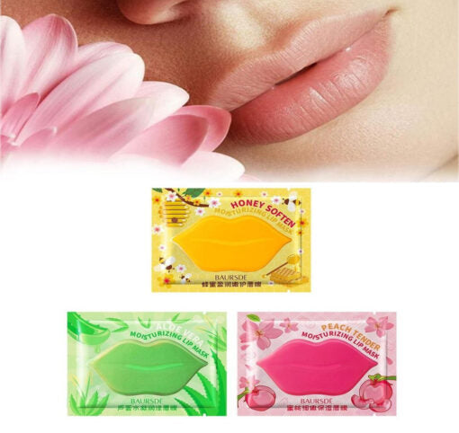 Pack of 5 Peach, Honey, Aloe Vera Moisturizing Lip Mask