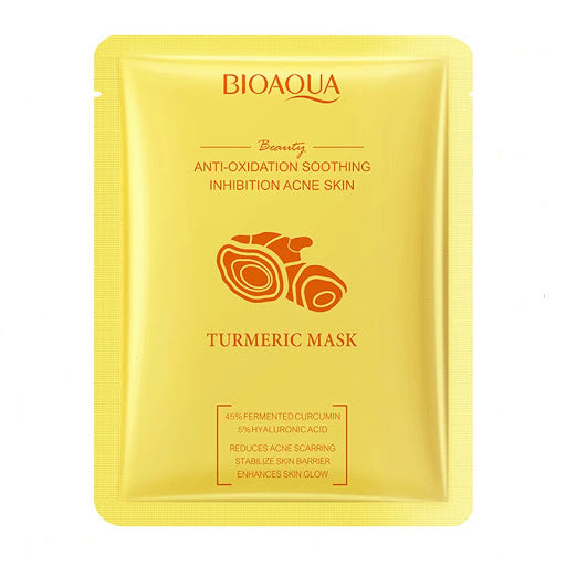 BIOAQUA Turmeric Anti-Oxidation Soothing Acne Face Sheet Mask